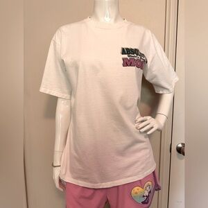 VINTAGE ABSOLUTE MOM T SHIRT WOMAN L. WHITE White Graphic T-Shirt